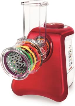 Elektrische Rasp - Keukenmachine - Snel Groenten Snijden - Vijf Functies - 176 Kilogram - Rood — thumbnail 1