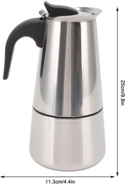 Allecto - Elektrische Koffiezetter - Moka Pot - Geschikt voor Thuis en Kamperen - 600ml - Rvs Koffiezetter - Voor Koffieliefhebbers - Modern Design — thumbnail 5