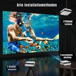 YOR® Mini beamers - Projector - Mini beamer - Wit -‎ 21cm x 10cm x 10cm — thumbnail 2