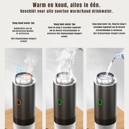 AHD® Draagbare Koffiemachine - Blender To Go - Draagbare Blender - Wit - ‎27cm x 9cm x 9cm — thumbnail 5