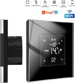 Slimme Thermostaat - Kamertemperatuurregelaar - Energie Besparen - Touchscreen Bediening - 16A - Zwart — thumbnail 5