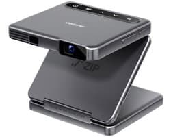 Aurzen - Zip - Mini Beamer - Pocket-Size - 720p - 100 ANSI Lumen - Auto Focus & Auto Keystone - 5.000 mAh Batterij - Draai- & Spiegelbaar - Ultradraagbare Projector - Grijs