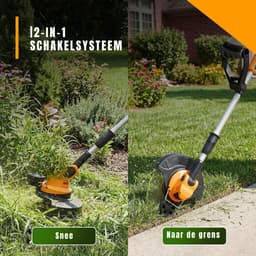 QUOVO® Kantenmaaier - Grasmaaier - Accugrasmaaier - Oranje/Zwart - 100cm x 10cm x 10cm — thumbnail 5