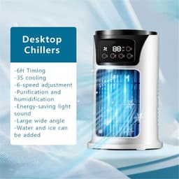 Draagbare Airco - Persoonlijke Koeler - Directe Verkoeling - Energiebesparend - 19.5 cm - Wit — thumbnail 2