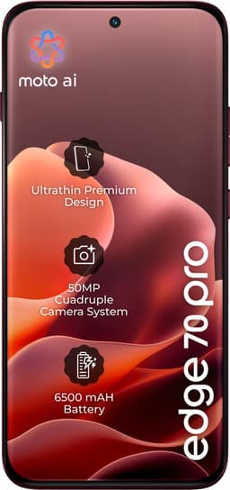 MOTOROLA Edge 70 Pro Zinfandel - 256 GB Rood — thumbnail 2