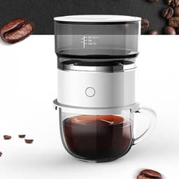 Draagbare Koffiezetter - Automatische Pour-Over Voor 1 Kop - Met Herbruikbaar RVS Filter - Compact Voor Thuis En Reizen — thumbnail 3