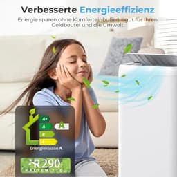 Mobiele Airco 12000 BTU (3,5 kW) met Afvoerslang - 5-in-1 Airconditioner- Koelen - Ventileren & Ontvochtigen - Timer - Afstandsbediening — thumbnail 4