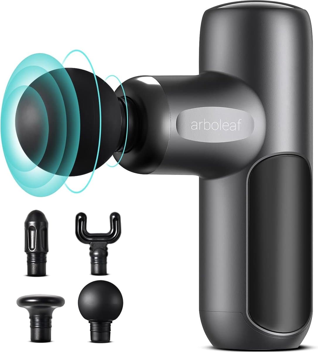 Mini Massage Gun - Spier Massager Draagbaar - Spierpijn Verlichten - Lichtgewicht Krachtig - 8 uur batterij - Zwart — afbeelding 1