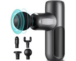 Mini Massage Gun - Spier Massager Draagbaar - Spierpijn Verlichten - Lichtgewicht Krachtig - 8 uur batterij - Zwart