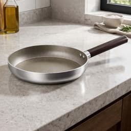 Cheffinger, Anti-aanbakkoekenpan 24 cm, geschikt voor inductie, met handvat in houtlook, Zilver — thumbnail 3