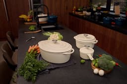 Nois Tierra Serie - Ovale Gietijzeren Pan - 34cm - 6,5L - Crème — thumbnail 2