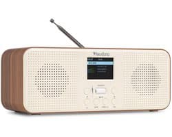 Internet radio - Audizio Bucine - FM en DAB radio - Radio met Bluetooth - Wekkerfunctie - Crème