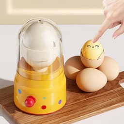 Gouden Eiermachine - Handmixer Shaker - Eieren Mengen - Handmatig Mechanisme - 15.5 x 8 cm - Geel — thumbnail 4