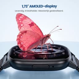 Avalue Smartwatch Dames & Heren - AMOLED Full Touchscreen - Bluetooth Bellen - Hartslag & Bloedzuurstof - Slaaptracker - - Meerdere Sportmodi - Geschikt voor Android en iOS - Zwart — thumbnail 4