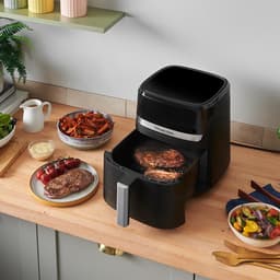 Heteluchtfriteuse - Airfryer - Gezond Koken - 9 Kookfuncties - 5.5 Liter - Zwart — thumbnail 4