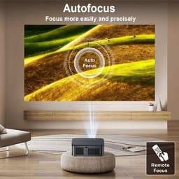 Xiwbsy - Beamer - Projector Beamer - Projector 4k - 1080P - Automatische focus - met WiFi 6 - 25000 Lumens - Buiten- en thuisprojector - Android 4K - Zwart — thumbnail 4