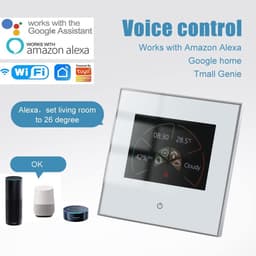 Slimme Thermostaat - Wifi Kamerthermostaat - Energie Besparen - App en Stembediening - 5A 16A - Wit — thumbnail 3