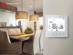 Wifi Thermostaat - Slimme Regelaar - Energie Besparen - App Bedienbaar - 82 x 82 mm - Wit — thumbnail 5