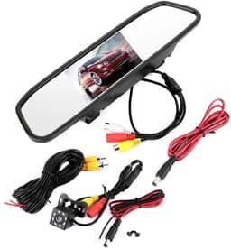 OmGoods - Dailygoody - Mirror Dash Cam - Achteruitkijkspiegelcamera - 4,3 Inch LCD - Nachtzicht - 170° Groothoek - 2-kanaals Ingang - Geschikt voor Auto en — thumbnail 1