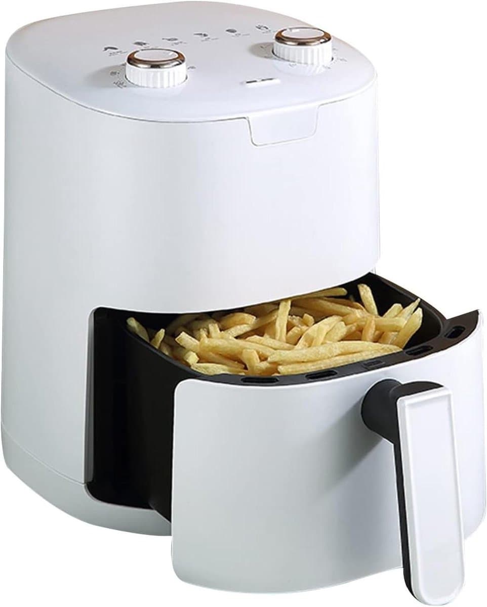 Luchtfriteuse - Olievrije oven - Gezond Koken - Dubbele knop bediening - 3L capaciteit - Wit — afbeelding 1