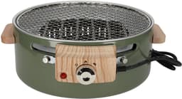 Norländer Hybride Bbq Tafelbarbecue Groen - Elektrisch en Houtskool - Voor Balkon, Tuin, Terras en Camping — thumbnail 1