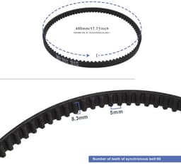 Dailygoods - Dailygoody - Aandrijfriem - Rubber - 2x set - Zwart - Synchrone distributieriem - Geschikt voor grasmaaiers - F016L66677 — thumbnail 3