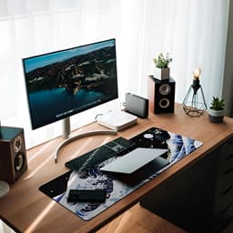 Grote Muismat 80x30 | Gaming Muismat | Blauw | XXL | Antislip | Desktop Mat | Computer Mat | Golven — thumbnail 5