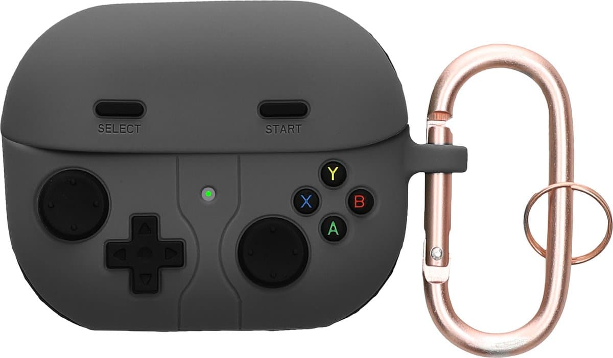 kwmobile Hoes geschikt voor Samsung Galaxy Buds 3 / Galaxy Buds 3 Pro - Siliconen cover voor oordopjes in zwart - Gameconsole design — afbeelding 1