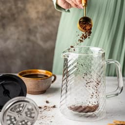Klausberg dubbelwandige Piston Koffie-/Thee Zetter - Glas -0.35L - Theepress | theemaker| theezetter| French press voor koffie en thee — thumbnail 4