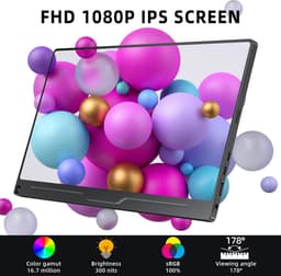 UPerfect 15,6" Portable Monitor – Draagbare Monitor & Draagbaar Scherm voor Werk, Gaming & Entertainment — thumbnail 2