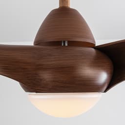 LumenXL - Plafondventilator met LEDs en aanpasbare kleurtemperatuur in donkerbruine houtoptiek - Wieke — thumbnail 5