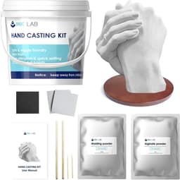Handafdruk Set - Gipsafdruk Set - Herinneringen Maken - 3D Sculptuur - 20 x 19 x 17 cm — thumbnail 1