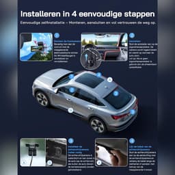 SNJY® Dashcam voor Auto - Auto Camera - Dashcam Voor en Achter - 4K - 170° Groothoek - Zwart — thumbnail 2