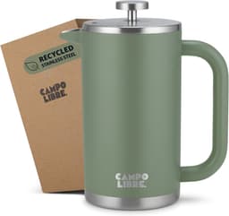Koffiezetapparaat - Koffiepers - Verse Koffie - Dubbelwandig Geïsoleerd - 1000ml - Groen — thumbnail 1
