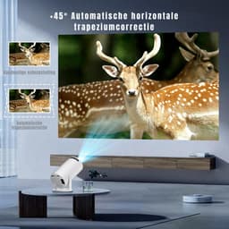 DYNA® Draagbare beamer - Beamer - Projector - Mini Beamer - Wit - 10cm x 10cm x 17cm — thumbnail 5