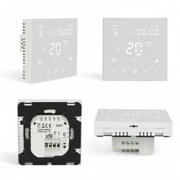 Slimme thermostaat | Inbouw 4-draads voor vloerverwarming | WiFi Tuya Touchscreen | 16A | 0-40°C | Wit — thumbnail 5