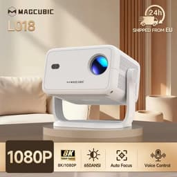 De Warenloods - Beamer - Draagbare Projector - Flexibele projectie - 360° kantelbaar - Thuisbioscoop - Ingebouwde Speakers - Automatische Keystone-correctie - Wifi - 1080P-resolutie - Ingebouwde Appstore — thumbnail 4