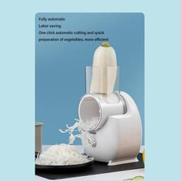Elektrische Groentenhakker - Keukenmachine Hakmolen - Snel Ingrediënten Bereiden - Draagbaar Oplaadbaar - 1200 mAh Batterij - Wit — thumbnail 5