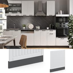 Keuken Frontpaneel - Vaatwasser Deur - Keuken Afwerking - Zonder Werkblad - 60 cm Breed - Wit Landhuis — thumbnail 4