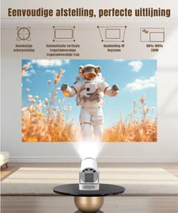 DnA® Mini Beamer - Mini Beamer 4k - Mini Beamer Smartphone - Wit - 10cm x 10cm x 18cm — thumbnail 2