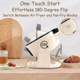 Heteluchtfriteuse - Dubbele Airfryer - Gezond Koken - Stoom Frituurmodus - 26 x 23 x 21 cm — thumbnail 2
