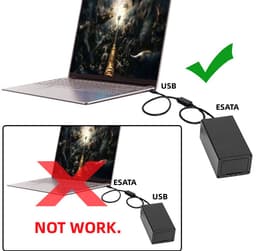 USB 3.0 naar eSATAp Adapter Kabel voor Harde Schijf SSD en ODD — thumbnail 4