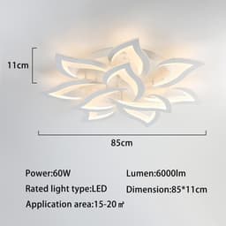Dimbare LED Plafondlamp met Afstandsbediening - Creatief Bloemblad Ontwerp voor Woonkamer, Slaapkamer en Hal — thumbnail 2