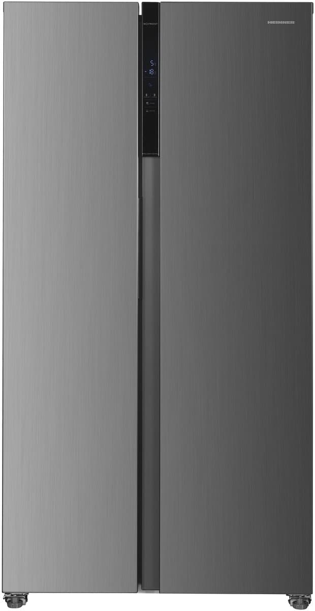 Heinner HSBS-HM442NFINVXD Amerikaanse Side-by-Side Koelkast – 442 L – Full No Frost – LED Touch Display – Smart Eco Functie – RVS – 5 Jaar Garantie — afbeelding 1