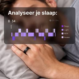 Kuno Ring 2 – Smart Ring – Slaapmonitor – Hartslag & Activiteitentracker – Stappen & Calorieën Meten – Zonder Abonnement – Waterbestendig – Zwart Maat 6 — thumbnail 5