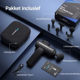MERACH Massageapparaat - Borstelloze motor krachtige massagepistool met 6 opzetstukken - 5 standen, Compleet spierontspanningsset voor diepe weefselmassage - 4 uur batterijduur, automatische stop - massagegun voor lichaam, rug & schouders — thumbnail 5