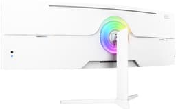 Arozzi Nova 49" Gaming Monitor - Curved - DQHD VA - 165Hz - USB-C - White — thumbnail 2