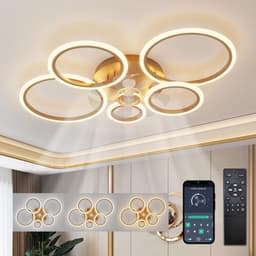 Dimbare Plafondlamp met Ventilator en Afstandsbediening - Ideaal voor Elk Seizoen — thumbnail 5