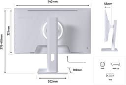 JAPANNEXT Gaming Monitor 23.8" IPS Full HD (1920x1080) 120Hz 0.5ms Wit | JN-IPS238G120F-HSP-W — thumbnail 5