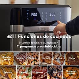 900W Hot Air Fryer 9L met LED Touch Screen en 11 functies | Dubbele friteuse — thumbnail 5